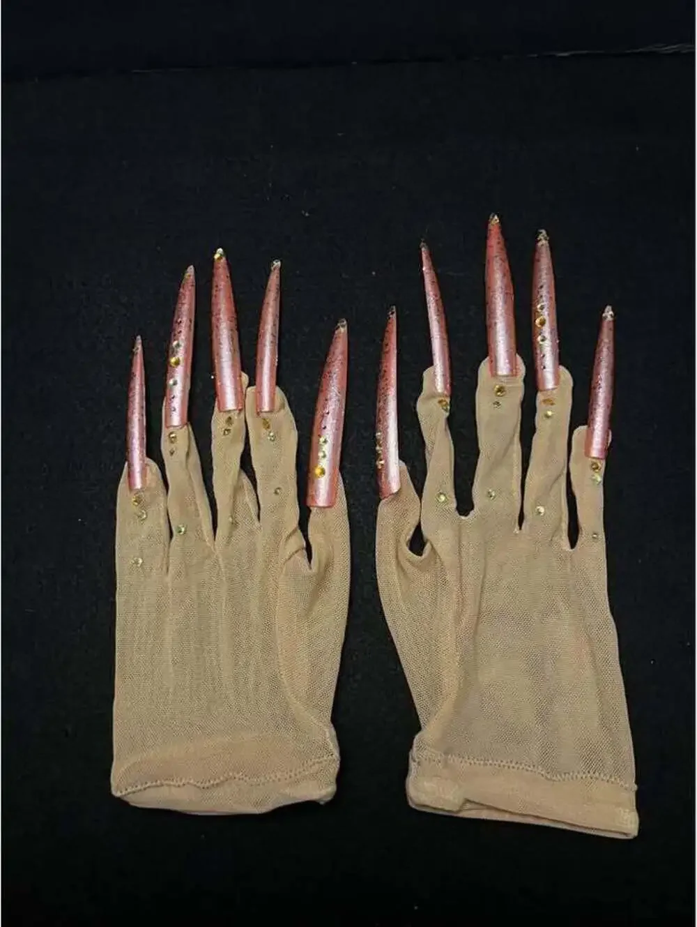 Drag Queen Costume Nail Gloves